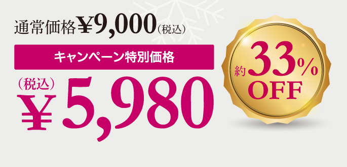 キャンペーン特別価格5,980円（税込）