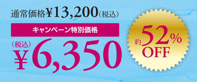 キャンペーン価格約52%OFF6350円